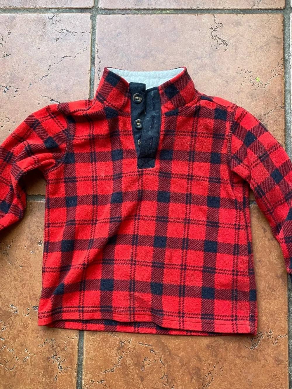 Toddler 24month Black and Red Buffalo Plaid Fleece
